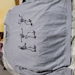 Shein curve crop tee